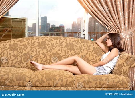 Asian Woman Relaxing Stock Image Image Of Indonesian