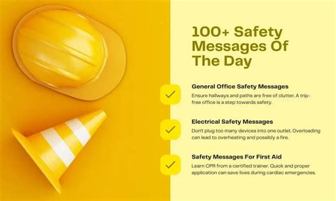 100 Safety Messages Of The Day To Make A Safer Workplace