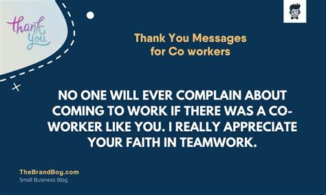 41 Best Thank You Messages For Co Workers Thebrandboy In 2021 Best