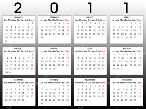 Calendario 2011 — Vettoriali Stock © Morenina 2890615