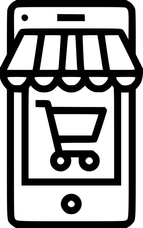 Online Shop Store Ecommerce Cart Mobile Svg Png Icon Free Download