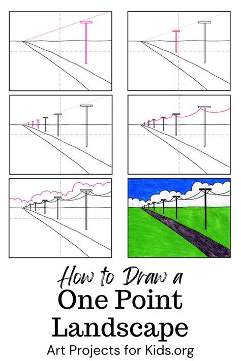 Draw A One Point Perspective Landscape Artofit