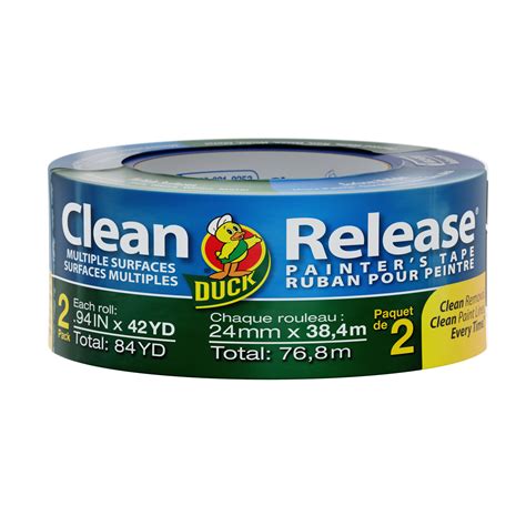 Duck Clean Release 094 In X 42 Yd Blue Painters Tape 2 Pack