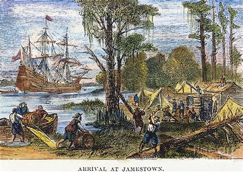 Jamestown Arrival 1607 Drawing By Granger Fine Art America