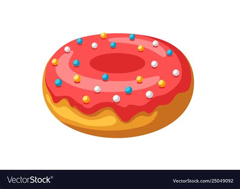 Stylized Donut Royalty Free Vector Image Vectorstock
