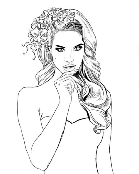Lana Del Rey Coloring Pages At Getdrawings Free Download