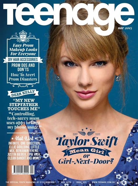 Taylor Swift Teenage Magazine November 2015 Cover