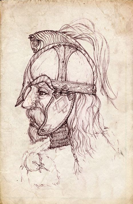 Rohan Helmet Sketch By ~merlkir On Deviantart Sketches Lotr Art