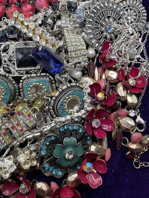 Job Lot Broken Bling Rhinestone Costume Jewellery Spare Repair Harvest Crafts Ebay