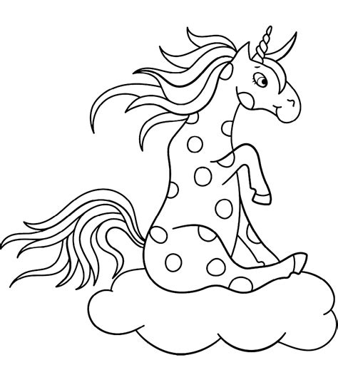 Sevimli Kanatlı Unicorn Boyama Sayfası Boyama Online