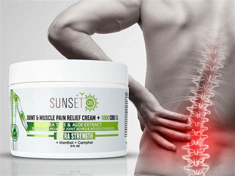 Sunset Cbd Joint And Muscle Pain Relief Cream 1000mg Black