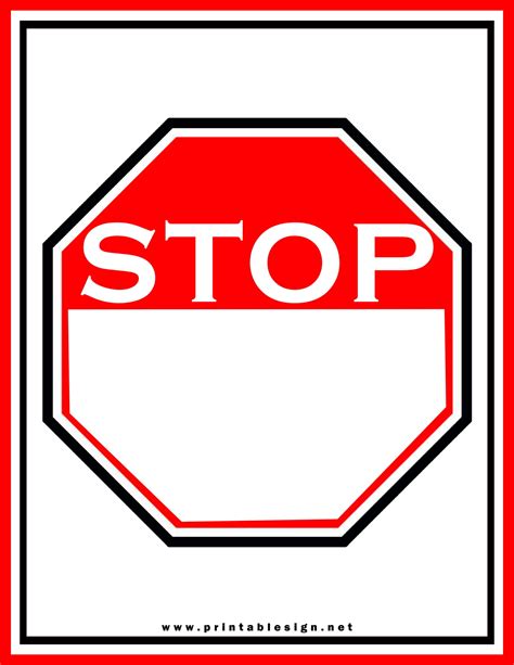 Printable Stop Sign Template Free Printable