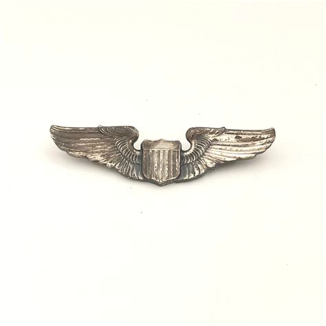 Collectible Military Usaf Wings Command Pilot Metal Badge Insignia Pin