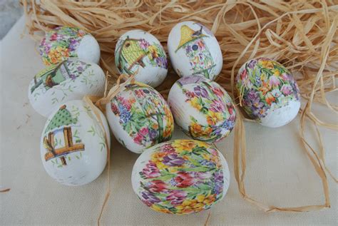 Set Of Decorative Wood Eggs Shabby Eggs Wood Eggs Wooden Etsy