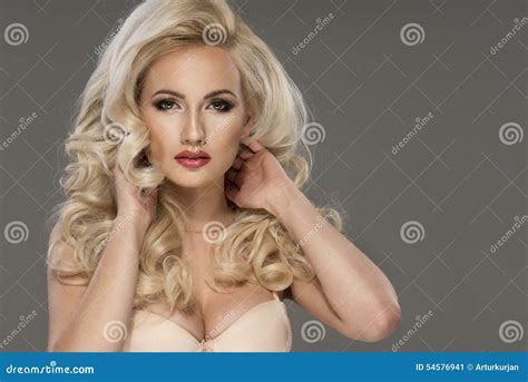 Portrait Of Beautiful Sensual Blonde Woman Stock Image Image Of