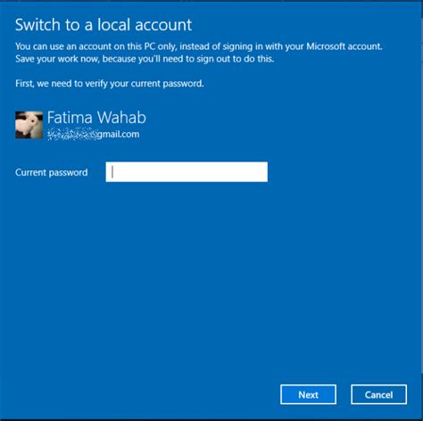 Wechseln Von Einem Microsoft Konto Zu Einem Lokalen Konto In Windows