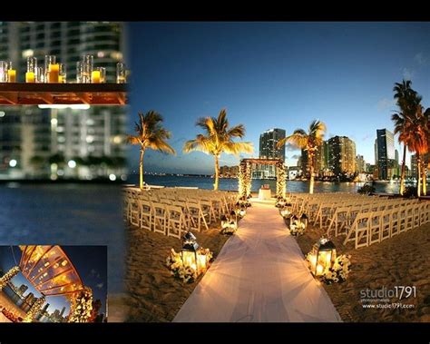 Beach Wedding At Sunset Miami Beach Wedding Sunset Beach Weddings