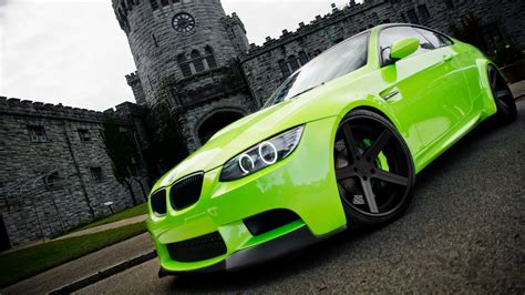 Neon Green Bmw Car Bmw Bmw M3 Green Cars Hd Wallpaper Wallpaper Flare