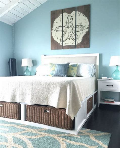 Bring the beach inside with a palette of blues, whites and sea greens paired perfectly with timber and texture. 50 Gorgeous Beach Bedroom Decor Ideas