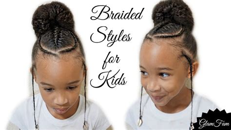Sometimes the style could be dependent on your choice or your child's patience, but simple hairstyles can also bring out the. Children's Braided Hairstyle With a Bun | Back to school ...