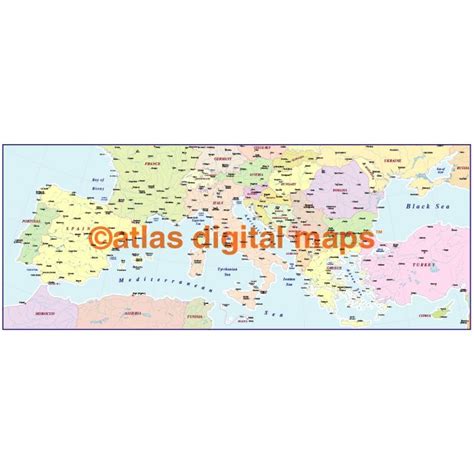 Buy 4m Scale Southern Europe Political Basic Map Online