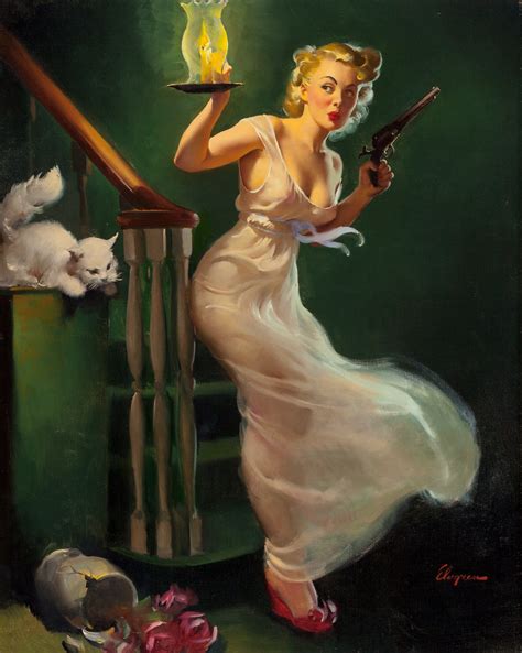 Gil Elvgren American 1914 1980 Looking For Trouble Brown And Lot 71122 Heritage Auctions