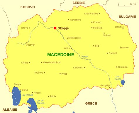 La macédoine est un pays situé en europe dont la capitale est skopje. macédoine carte touristique Archives - Voyages - Cartes