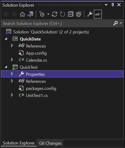 Manage Project And Solution Properties Visual Studio Windows