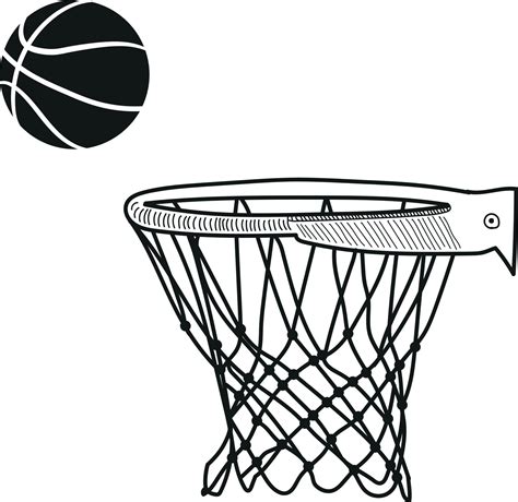 Basketball Net Basketball Hoop Basketball Goal Illustration On White
