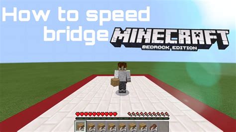 How To Speed Bridge Minecraft Bedrock Youtube