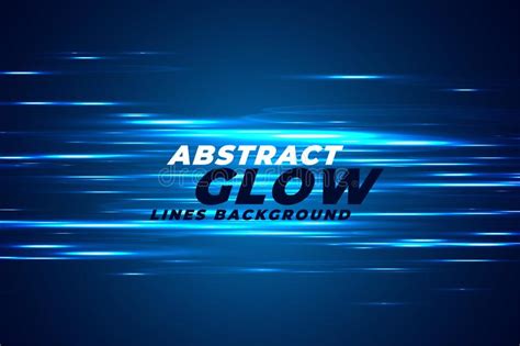 Abstract Blue Light Effect Glows Background Stock Vector Illustration