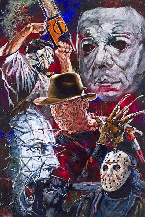 Image Horror Movie Villains Fine Art Print Featuring Jason Freddy