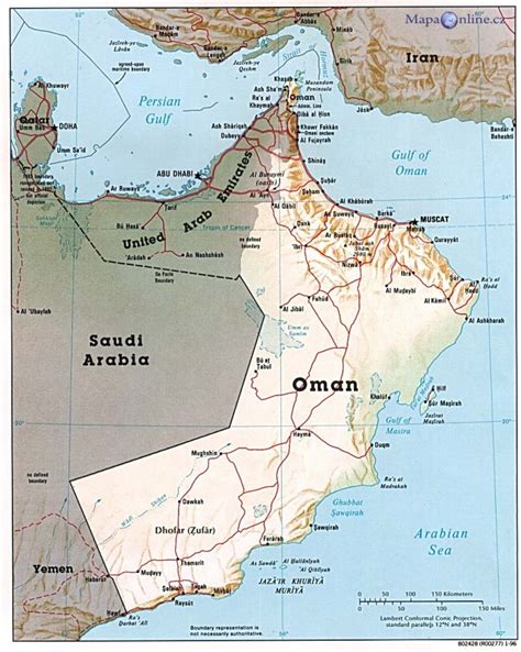 Mapa Ománu MapaOnline cz