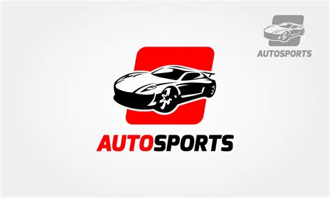 Auto Sports Vector Logo Template Silhouette Of Modern Racing Car For
