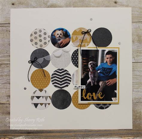 Simple Scrapbook Layout Using Scraps Stamped Treasures Sherry Roth