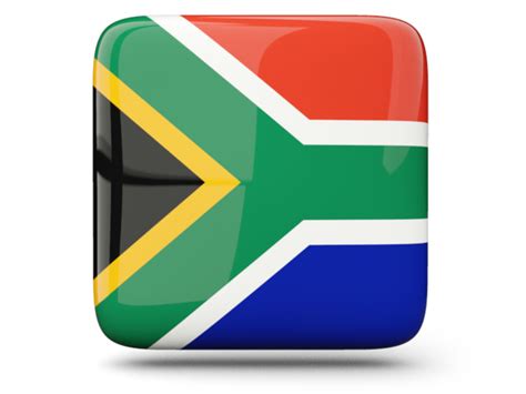 Glossy Square Icon Illustration Of Flag Of South Africa