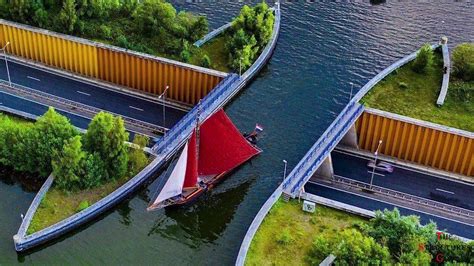 The Veluwemeer Aqueduct Netherlands Unique Water Bridge