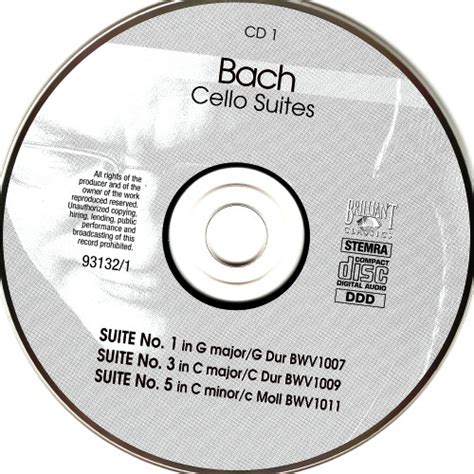 Cello Suites Johann Sebastian Bach Jaap Ter Linden 2006 Cd2枚