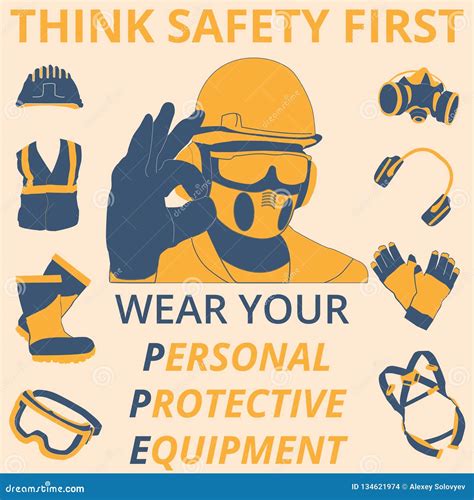 Personal Protective Equipment Vector Illustration Stock Vector