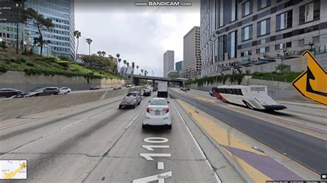 Harbor Freeway Ca 110 Exits 21 To 24 Northbound Youtube
