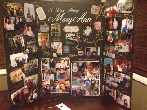 Memory Board Made For Great Grammas Funeral Service Memorial Picture