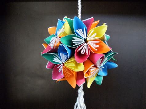 Origami Kusudama Flower Ball Art And Craft Kids