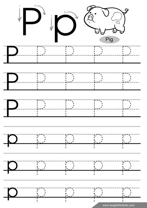 Letter P Worksheets Flash Cards Coloring Pages
