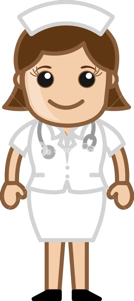 Cute Nurse Vector Character Cartoon Illustration Royalty Free Stock
