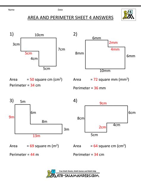 Finding Area And Perimeter Worksheets Wendelina
