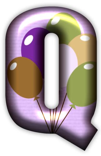 Q.. ‿ | Purple balloons, Letter balloons, Black balloons