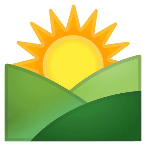Sunrise Over Mountains Emoji Clipart Free Download Transparent Png