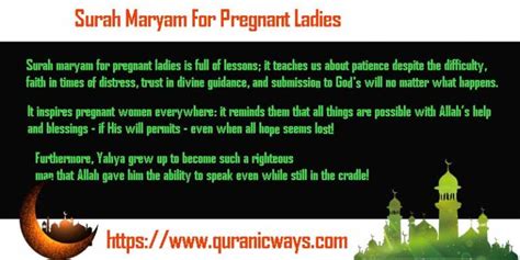 Authentic Surah Maryam For Pregnancy The Easy Way Quranic Ways