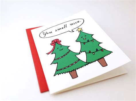 Funny Christmas Card Cute Holiday Card Christmas Love Etsy