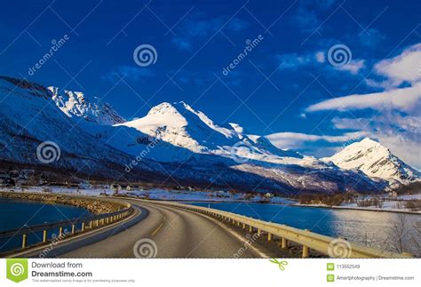 Amazing Norwegian Landscape Local Road Stock Image Image Of Europe
